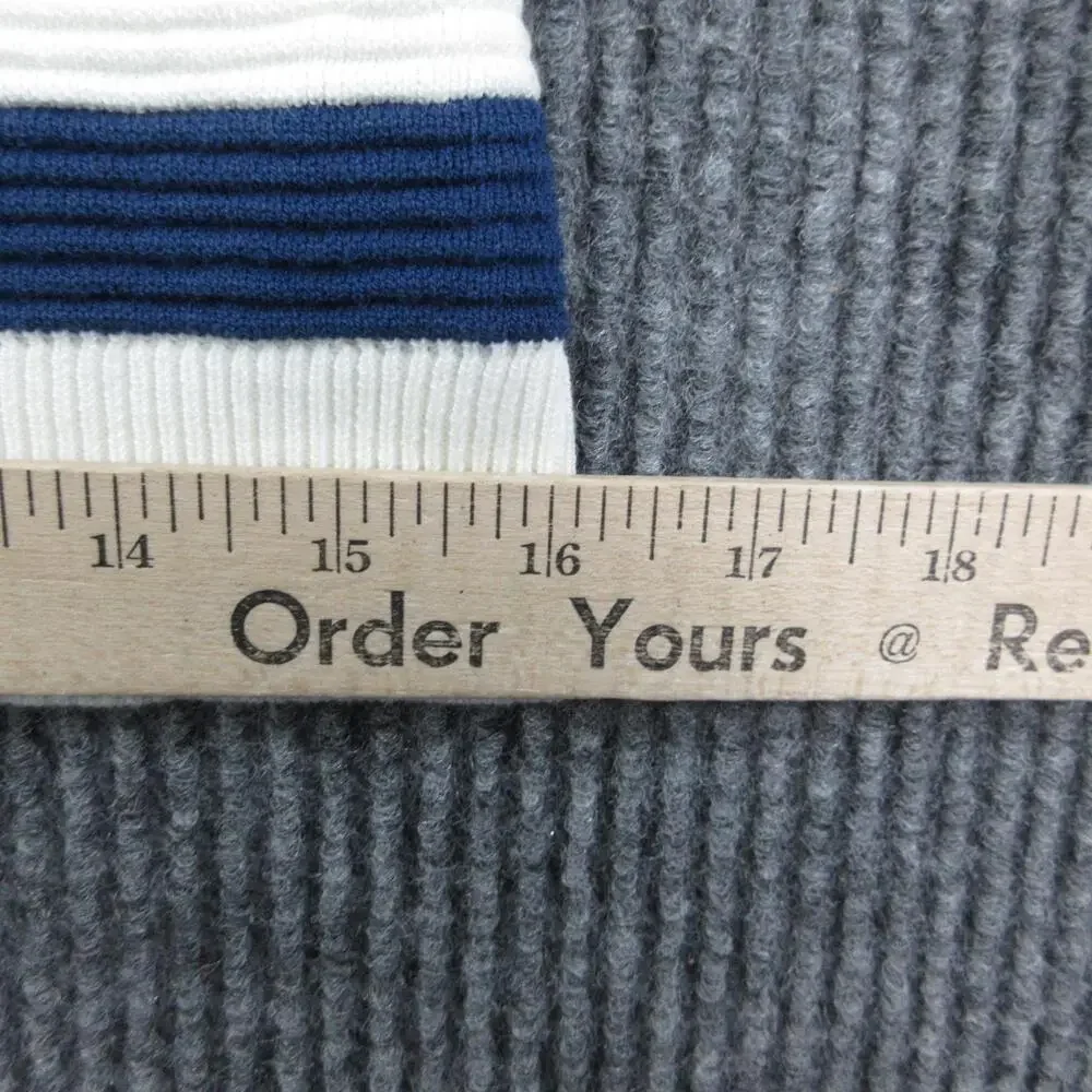 MUMU Sweater Cardigan Womens S Blue White Striped Button-Front Tight-Knit NWT
